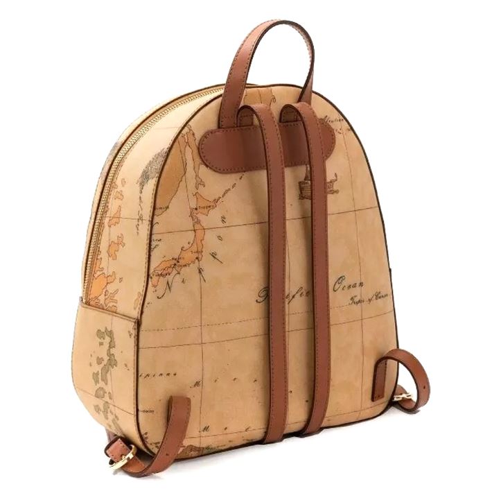 Alviero Martini Zaino Con Inserti Frontali In Pelle Natural CE033 6000 Geo Classic